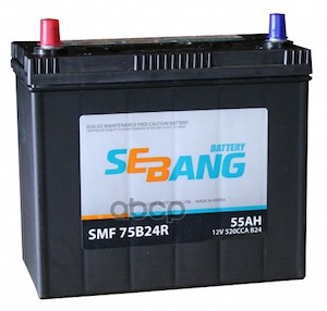 Аккумулятор Sebang Smf 55 А/Ч Прямая L  En 520a 238x129x225 Smf 75b24r Smf 75b24r SEBANG а