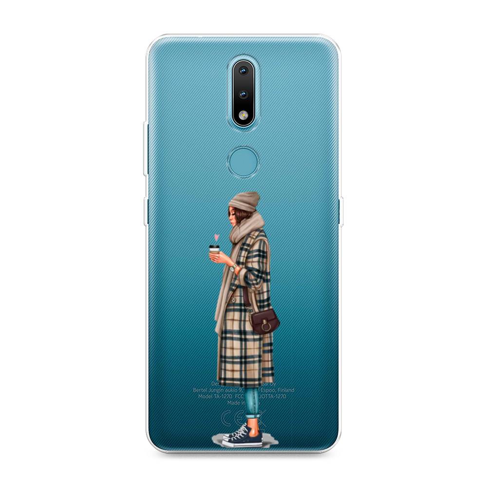 

Чехол на Nokia 2.4 "Утренний кофе", Коричневый;бежевый, 123850-6