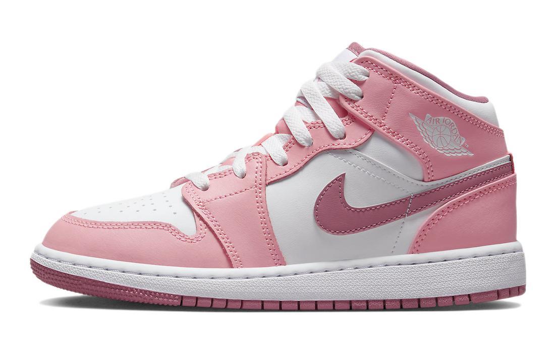 

Кеды унисекс Jordan Air Jordan 1 Mid GS розовые 36 EU, Розовый, Air Jordan 1 Mid GS