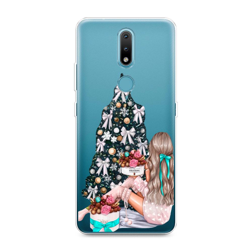 

Чехол на Nokia 2.4 "New Year", Зеленый;бежевый;голубой, 123850-5