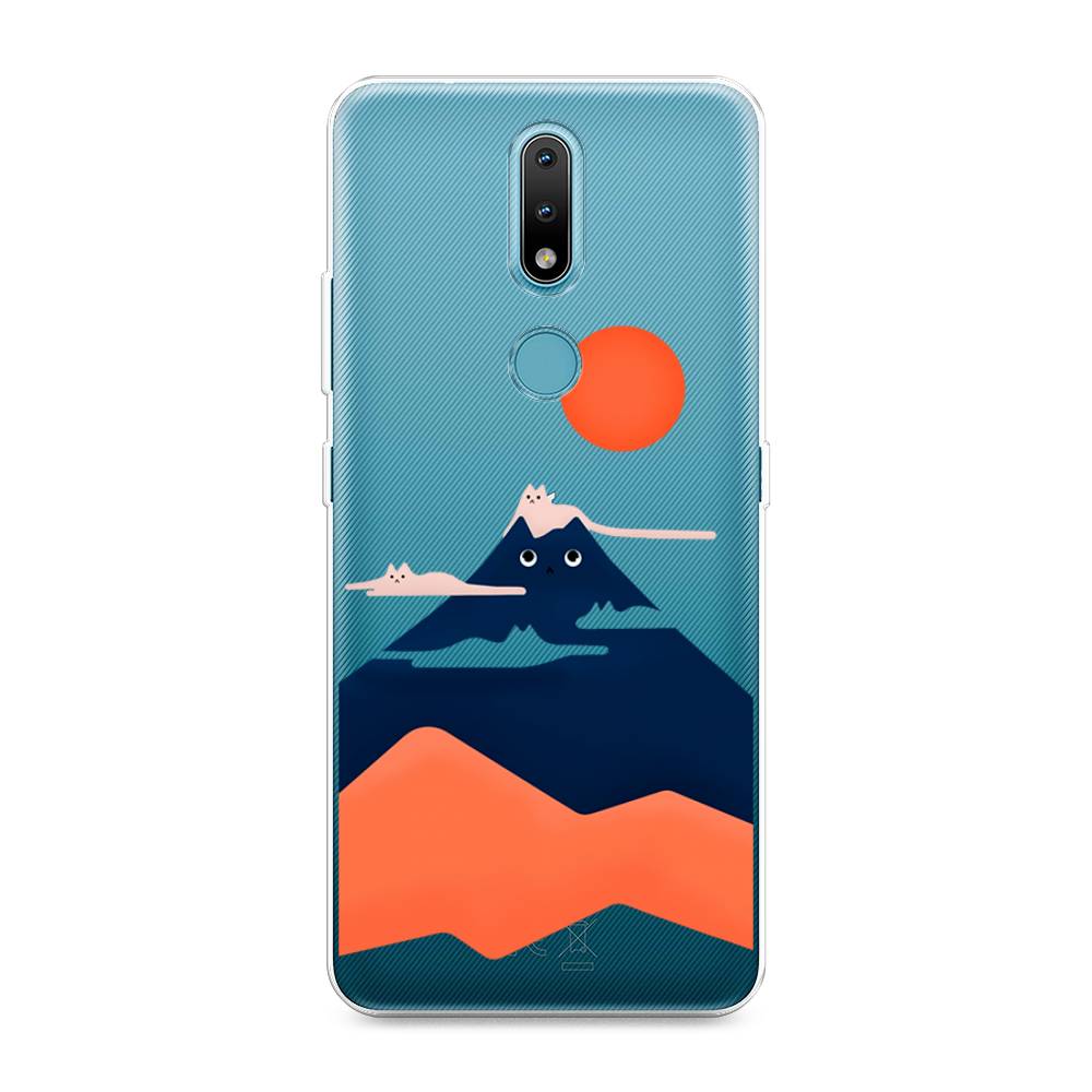 

Чехол на Nokia 2.4 "Кот-гора", Черный;оранжевый, 123850-4