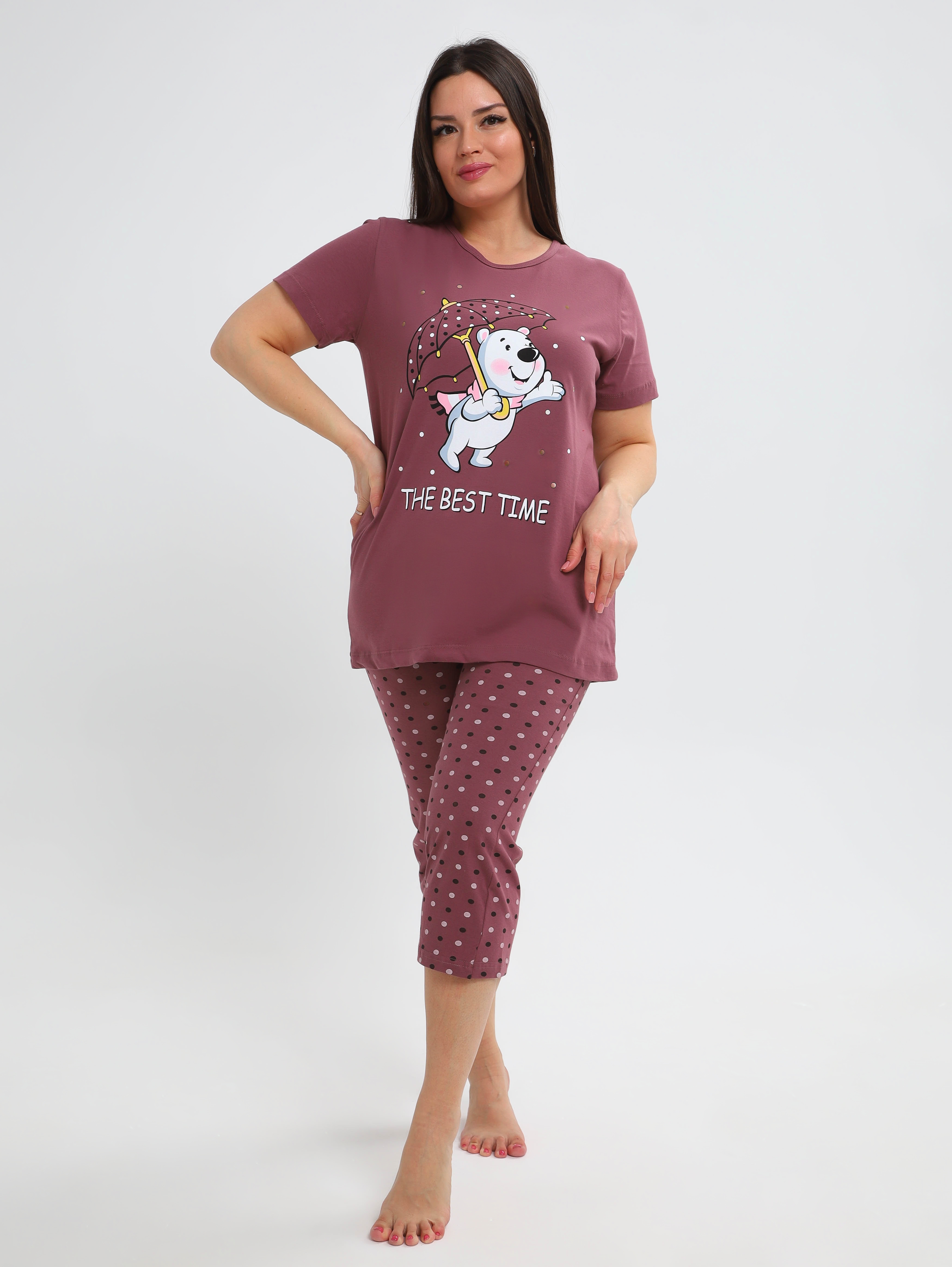 

Пижама женская Soft home П004 бордовая 56 RU, Бордовый, П004