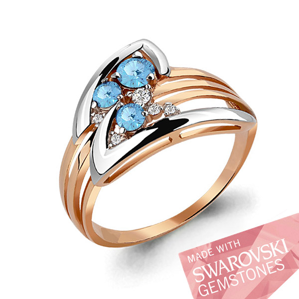 

Кольцо из серебра р.  AQUAMARINE 6484024А_925_з, 6484024А_925_з