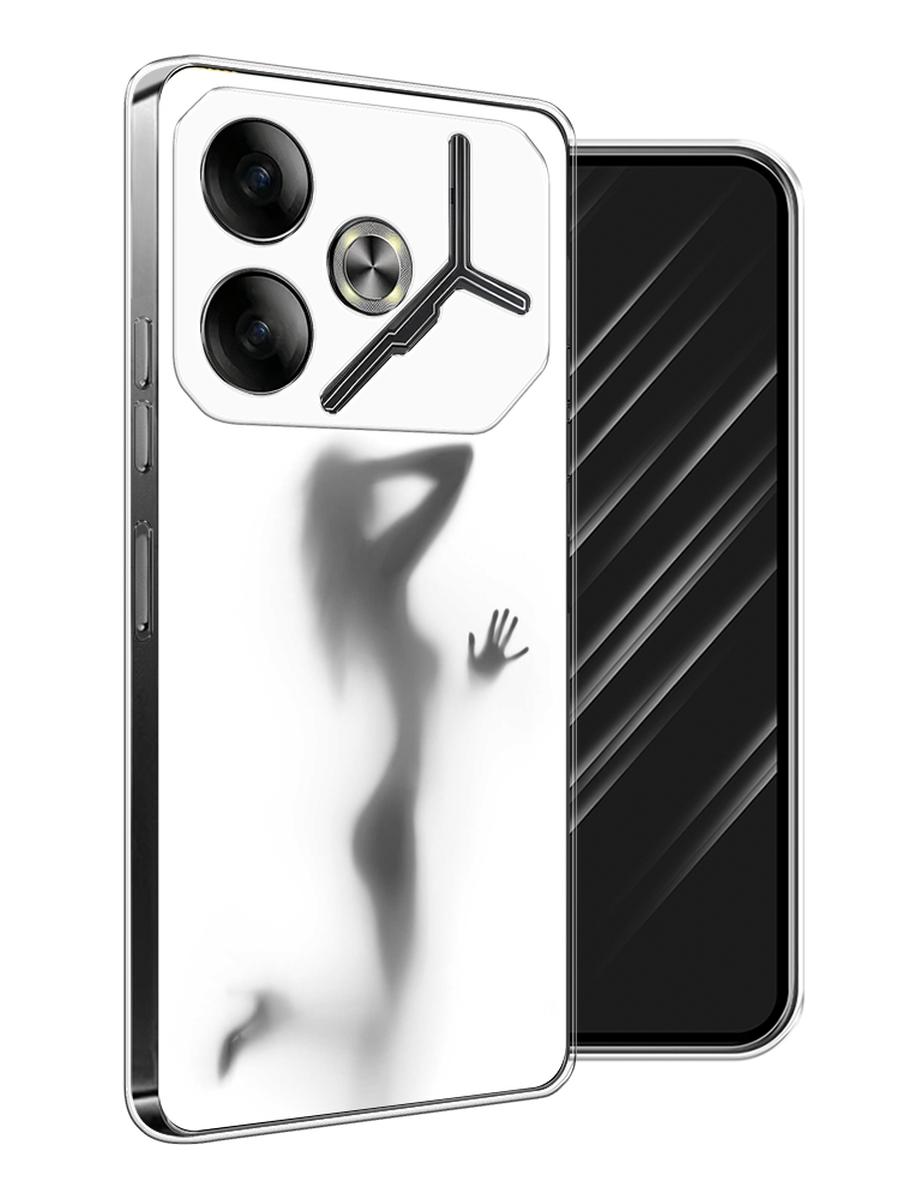 

Чехол Awog на Tecno Pova 6 "Стекло в душе", Белый;серый;черный, 305350-1