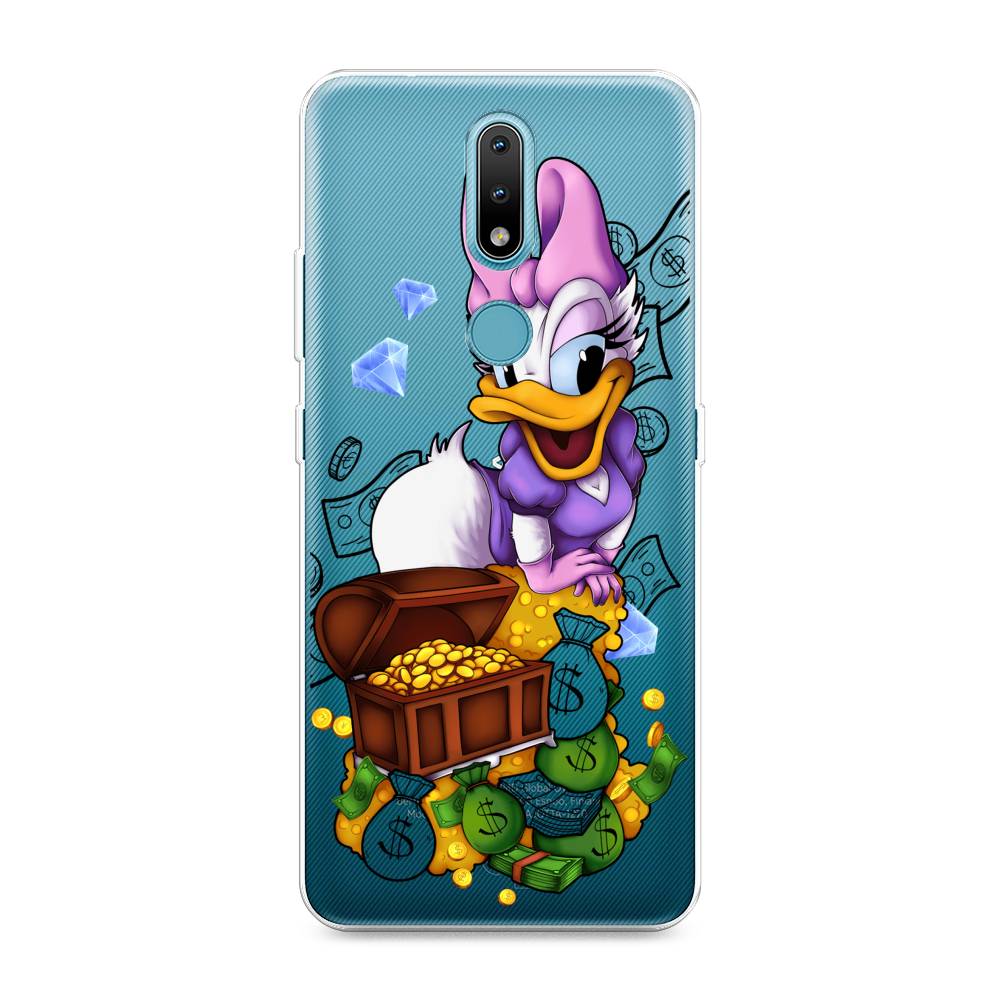 

Чехол на Nokia 2.4 "Rich Daisy Duck", Коричневый;белый;фиолетовый, 123850-6
