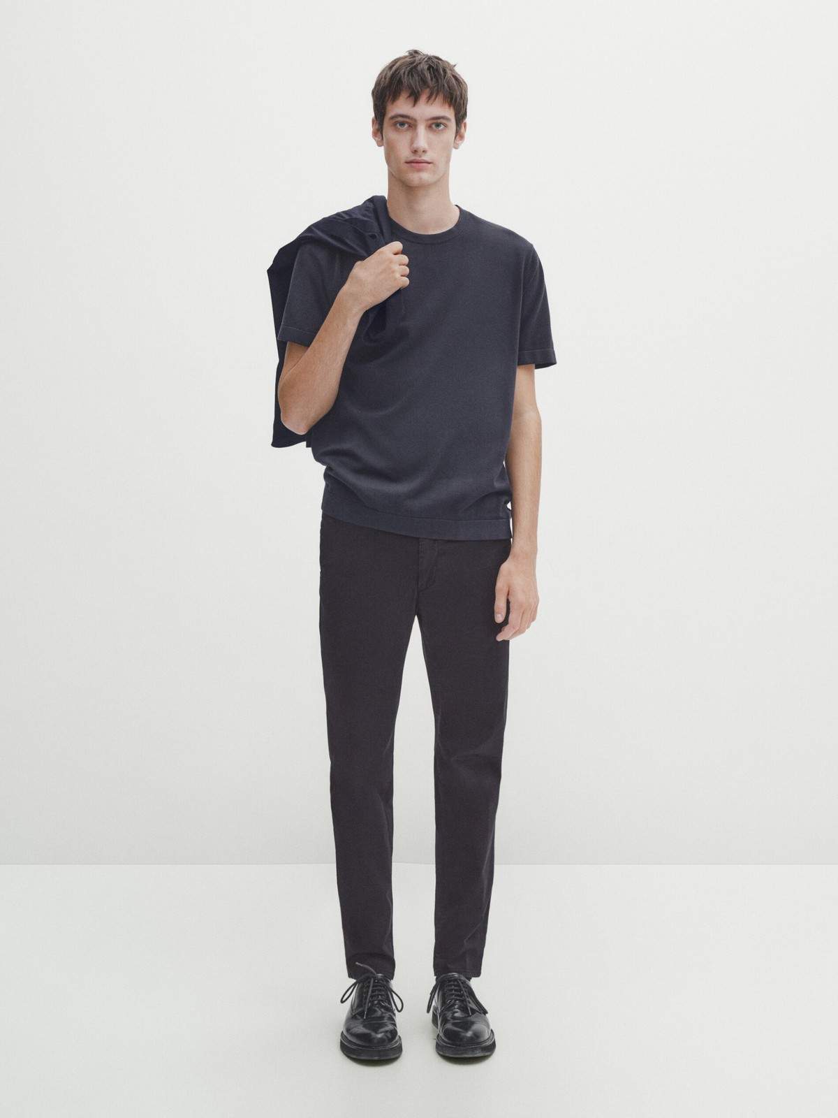 

Футболка мужская Massimo Dutti 0970/303-I2024 синяя S, Синий, 0970/303-I2024