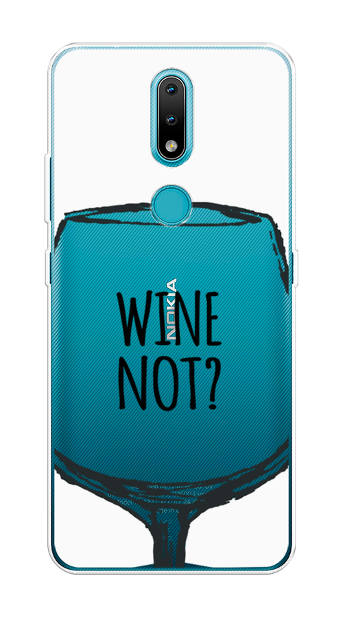

Чехол на Nokia 2.4 "Wine not white", Белый, 123850-6