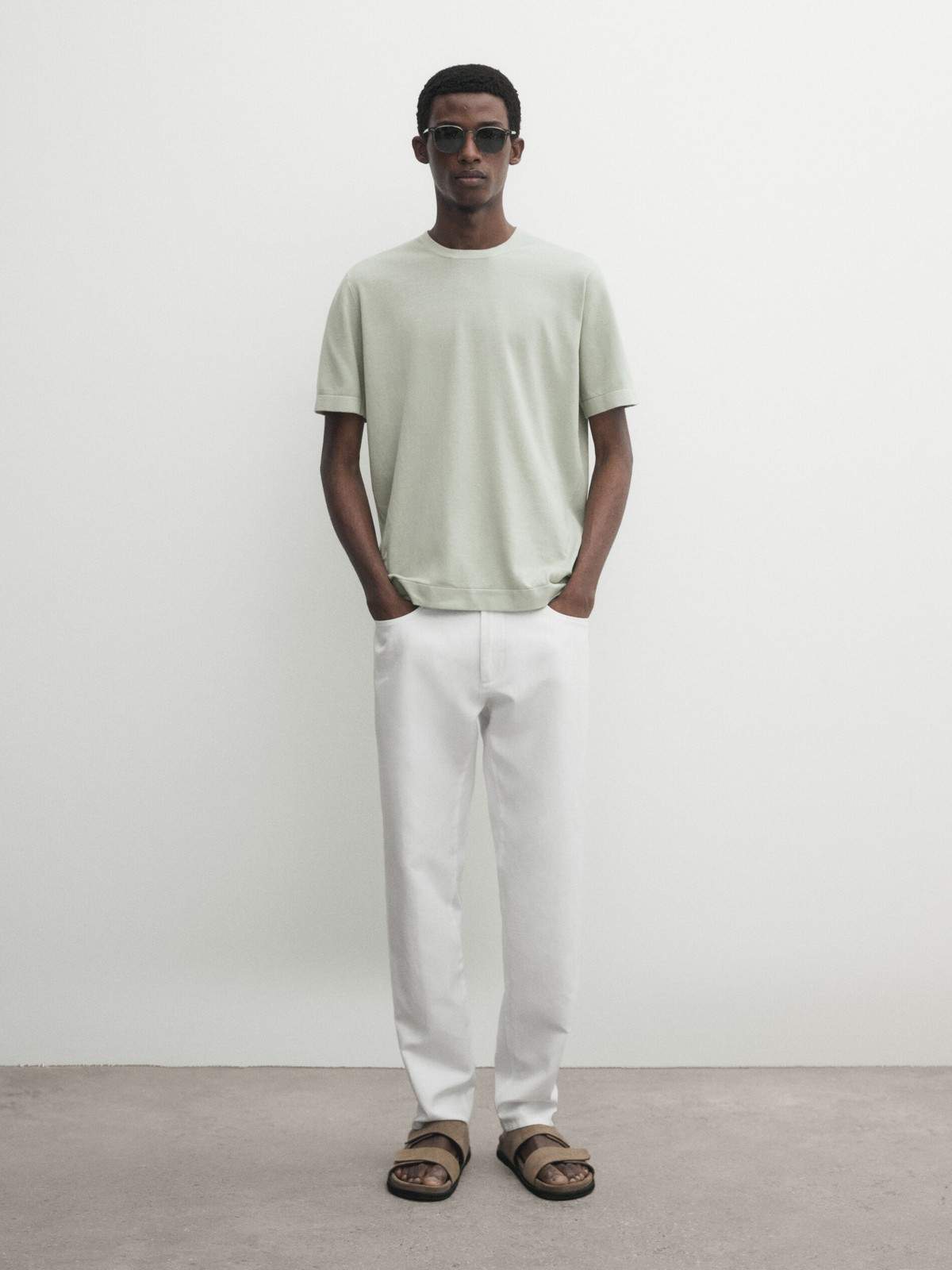 

Футболка мужская Massimo Dutti 0970/303-I2024 зеленая L, Зеленый, 0970/303-I2024