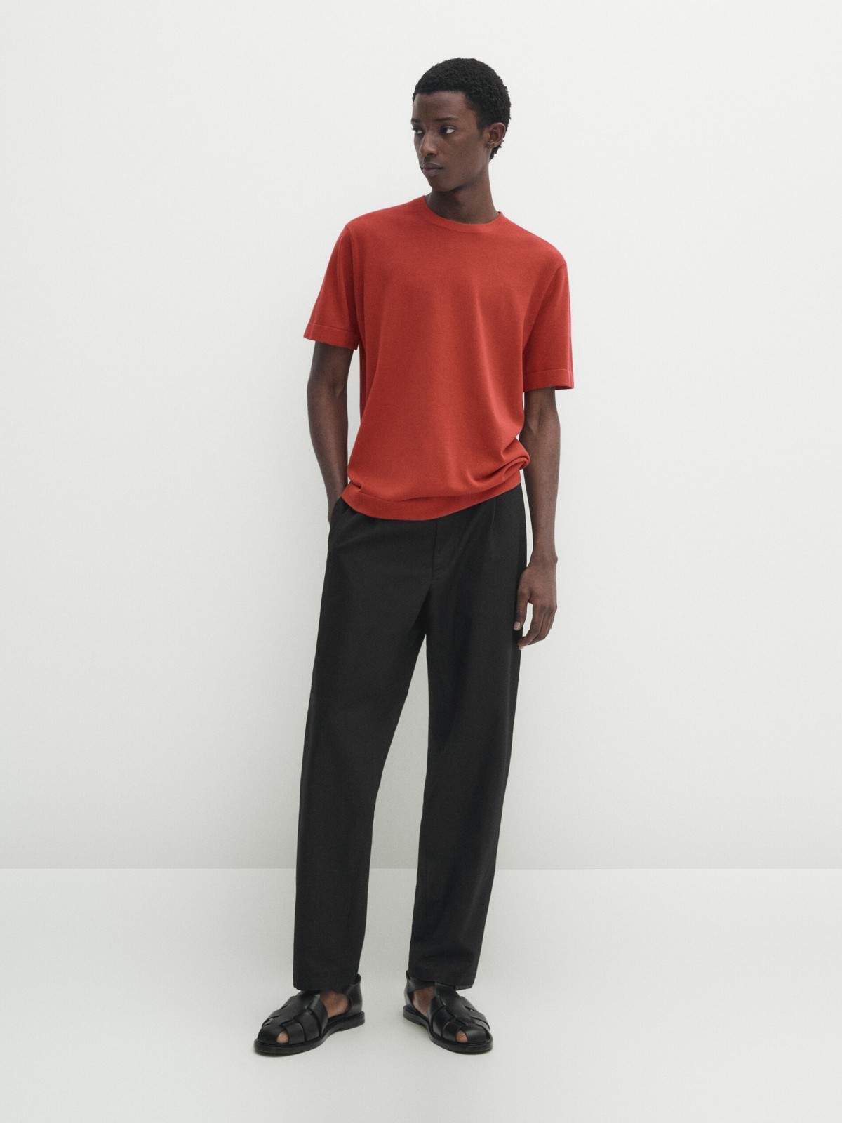 

Футболка мужская Massimo Dutti 0970/303-I2024 красная S, Красный, 0970/303-I2024