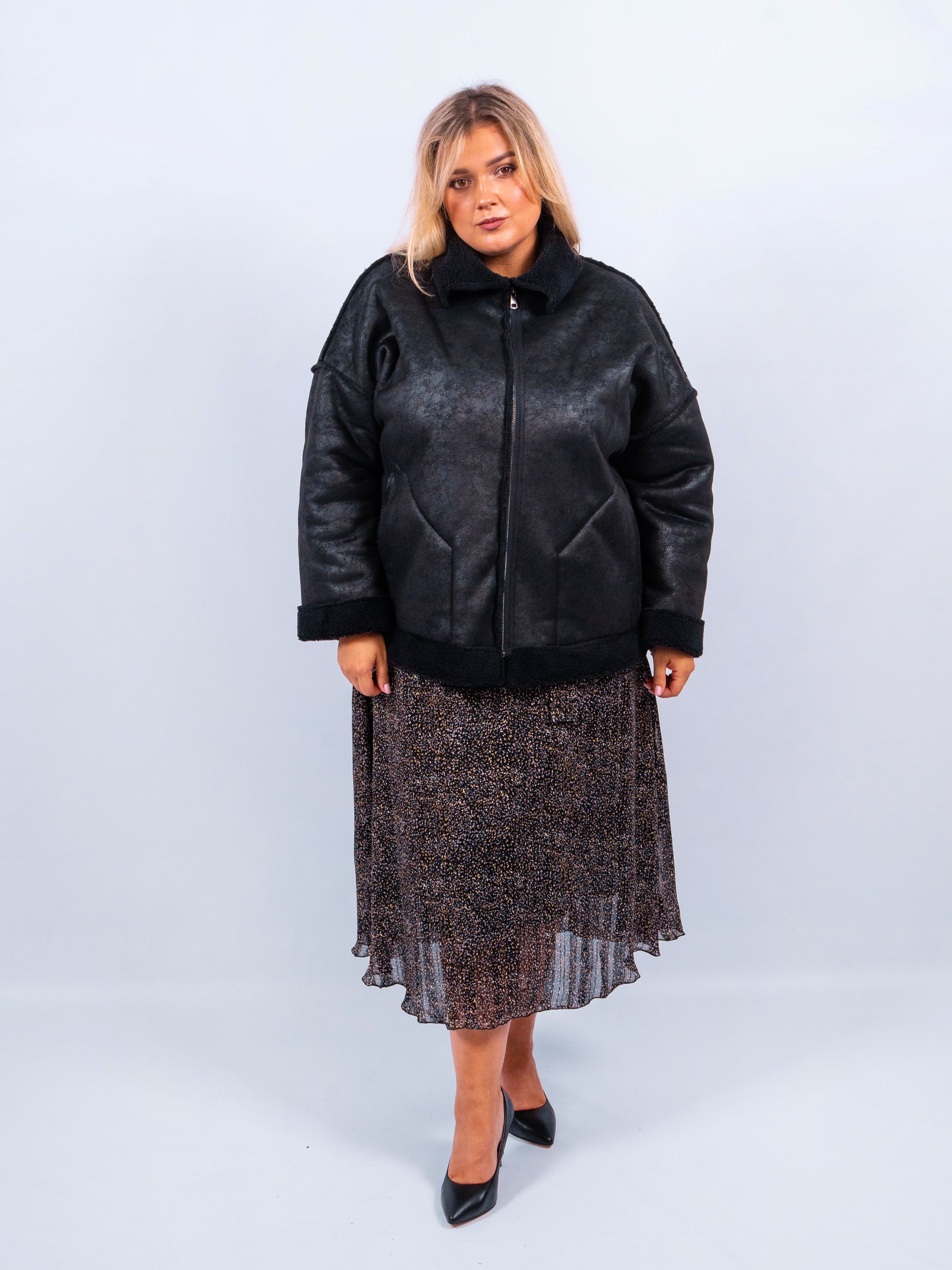 

Дубленка женская 365 clothes mechta черная 48 RU, Черный, mechta