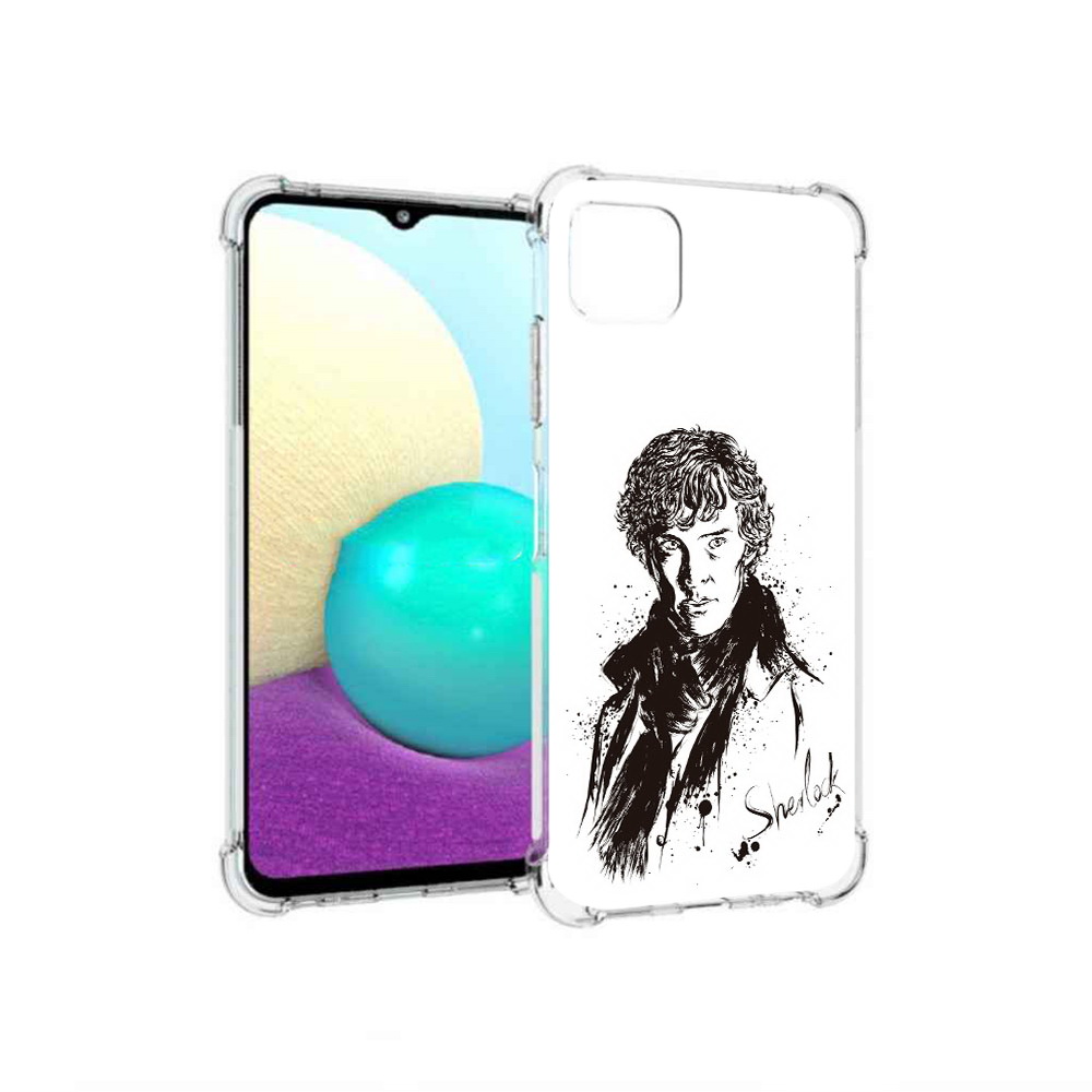 

Чехол MyPads Tocco для Samsung Galaxy A22 шерлок холмс портрет, Прозрачный, Tocco