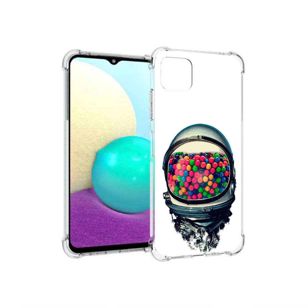 

Чехол MyPads Tocco для Samsung Galaxy A22 шлем космонавта, Прозрачный, Tocco