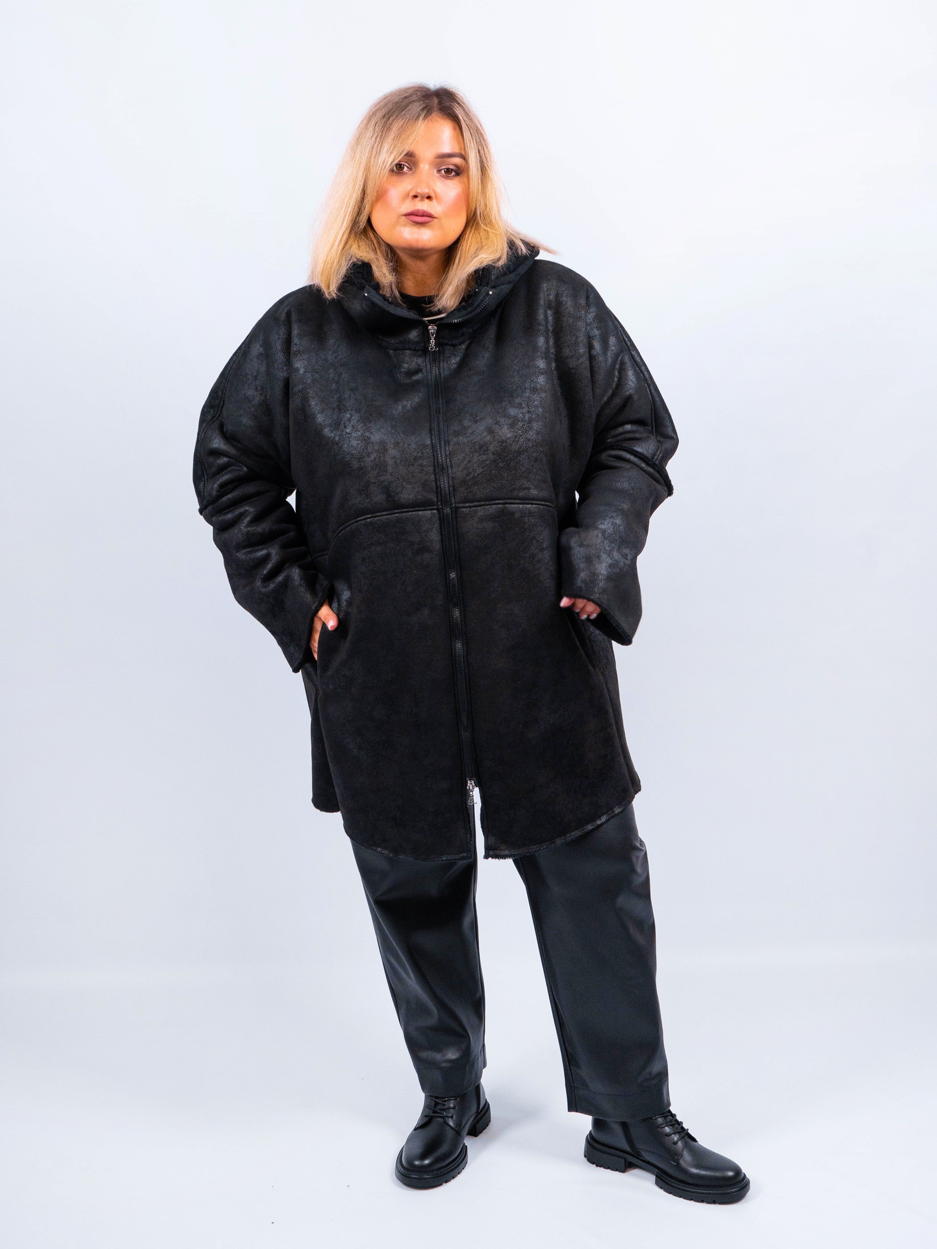 

Дубленка женская 365 clothes gamburg черная 56 RU, Черный, gamburg