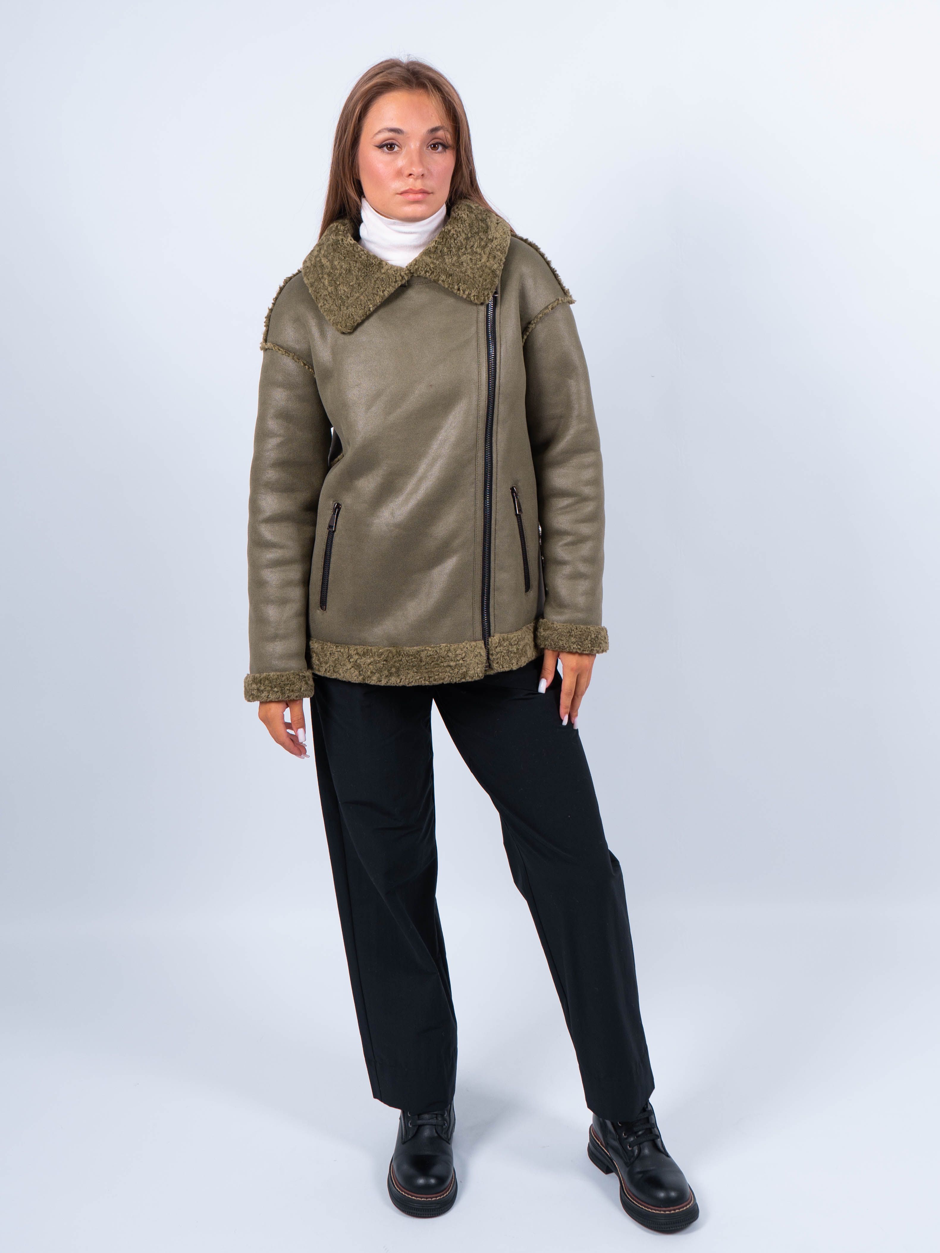 

Дубленка женская 365 clothes W1076_4 зеленая 42 RU, Зеленый, W1076_4