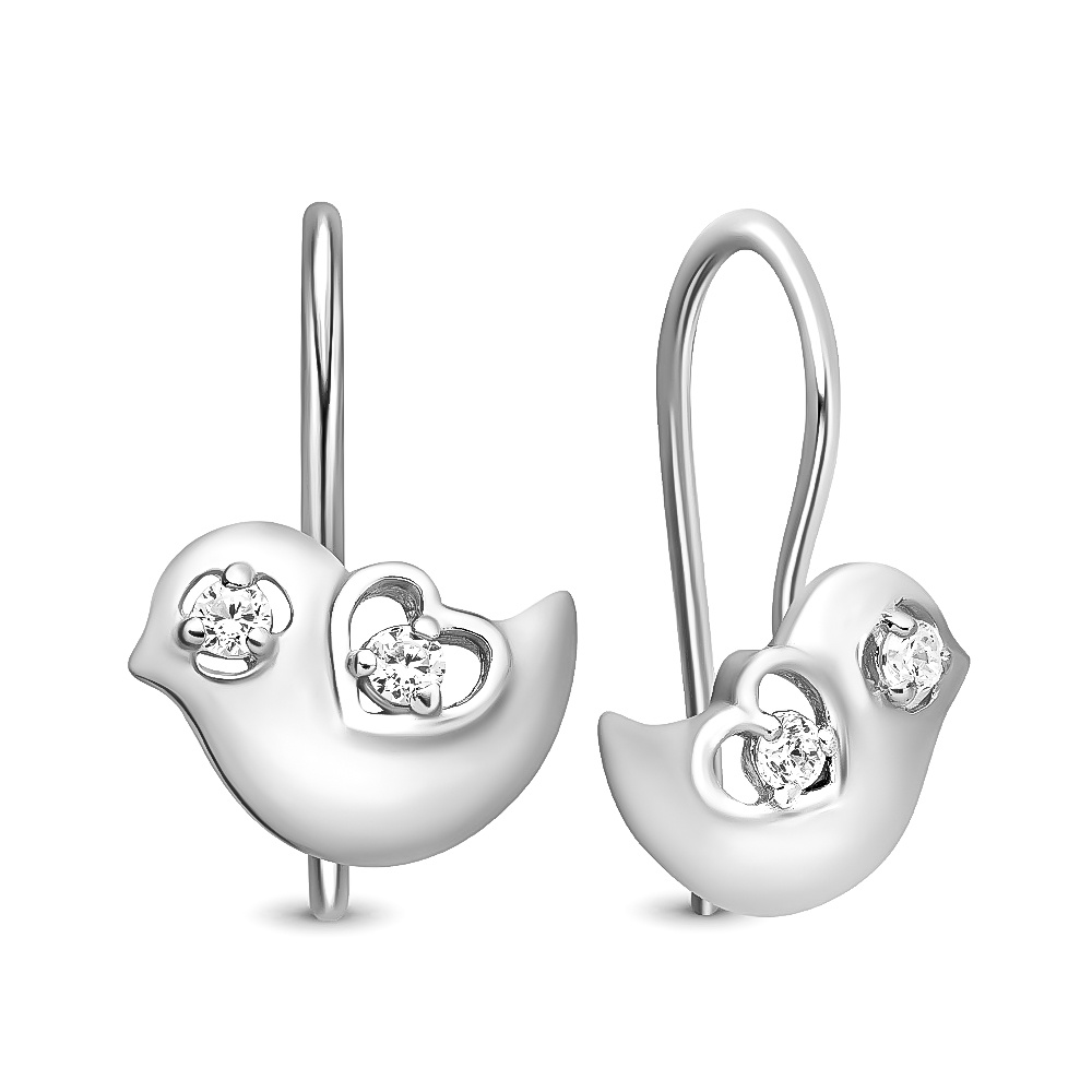 

Серьги из серебра с фианитом 585Gold 902000440, 902000440