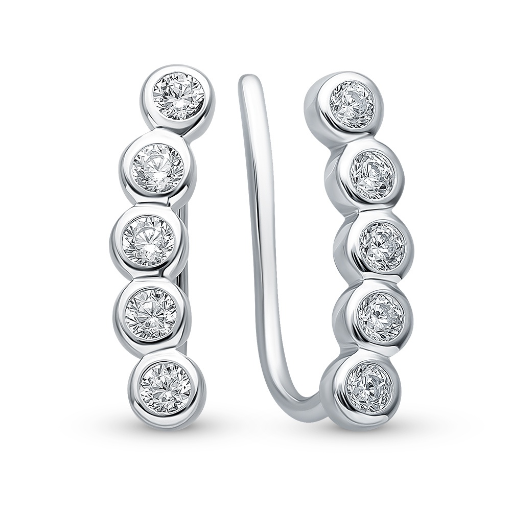 

Серьги из серебра с фианитом 585Gold 702006958, 702006958