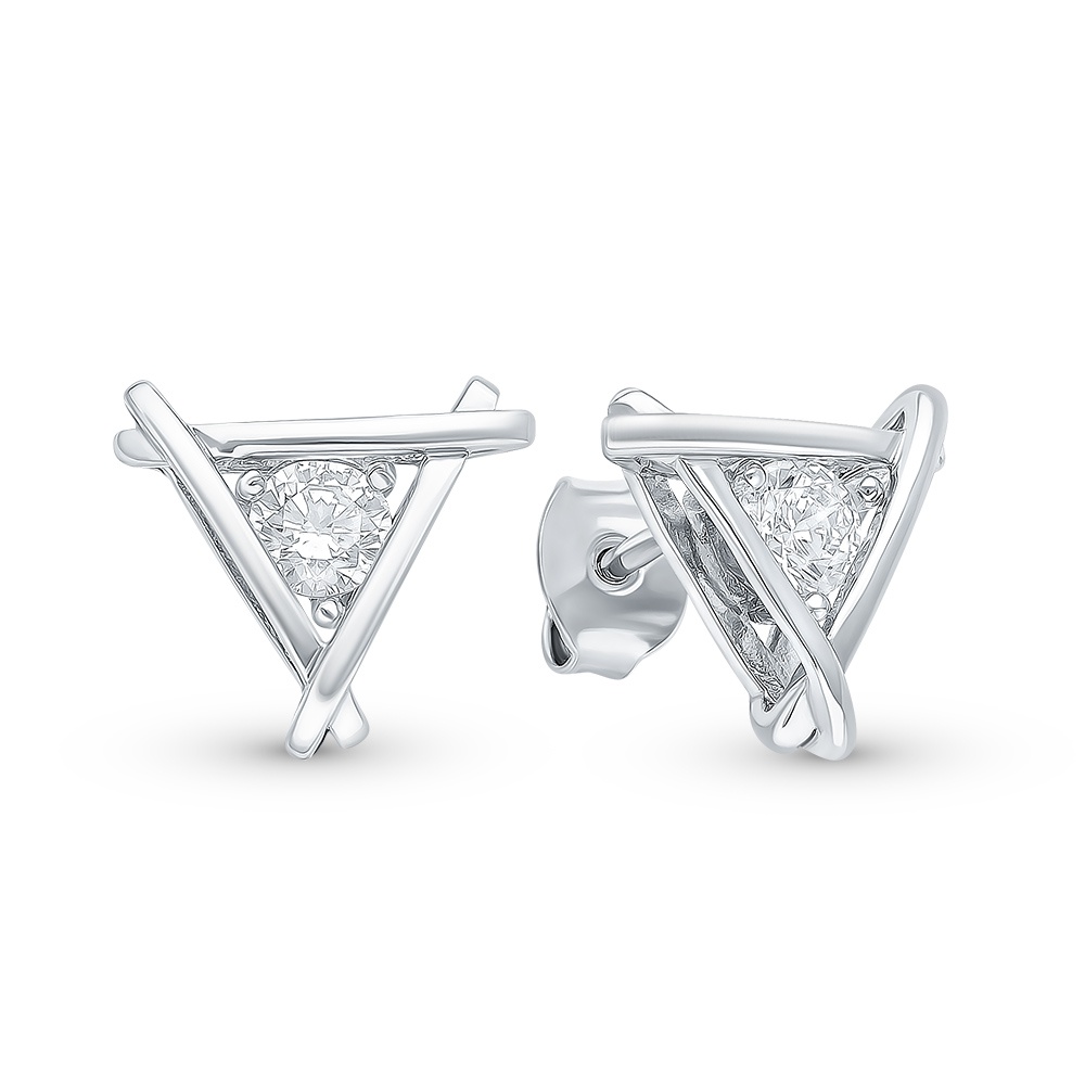 

Серьги из серебра с фианитом 585Gold 702006857, 702006857