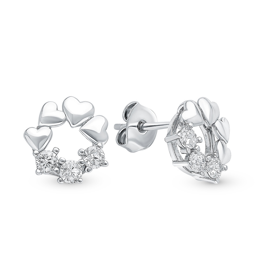 

Серьги из серебра с фианитом 585Gold 702006876, 702006876