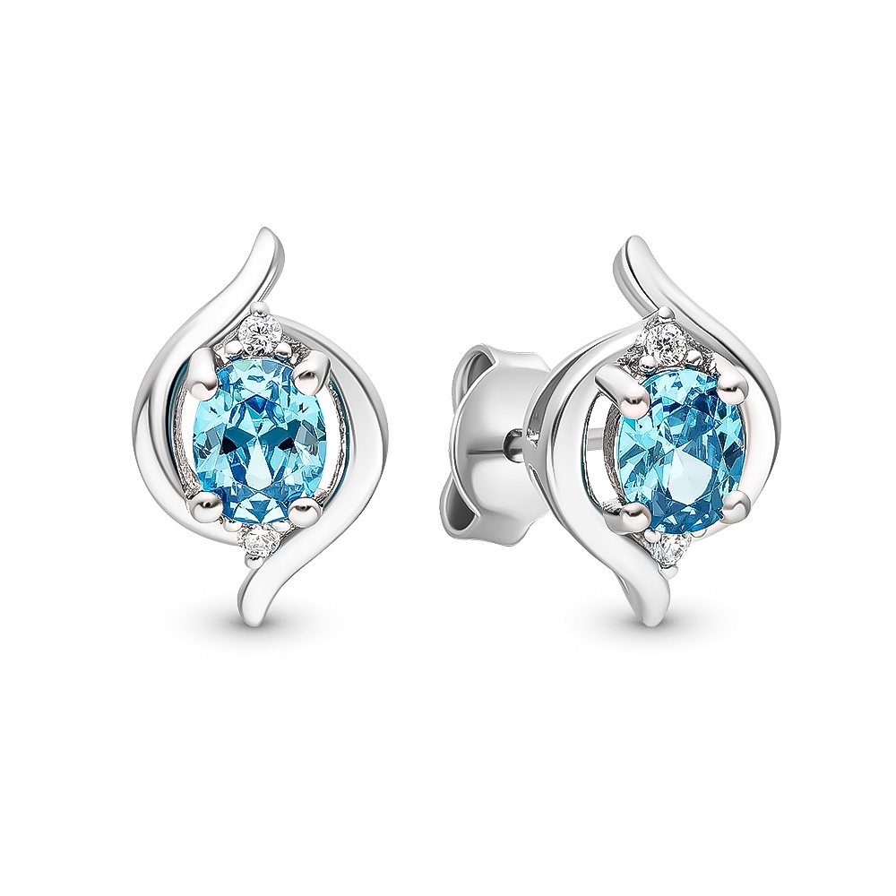 

Серьги из серебра с фианитом 585Gold 702006730, 702006730