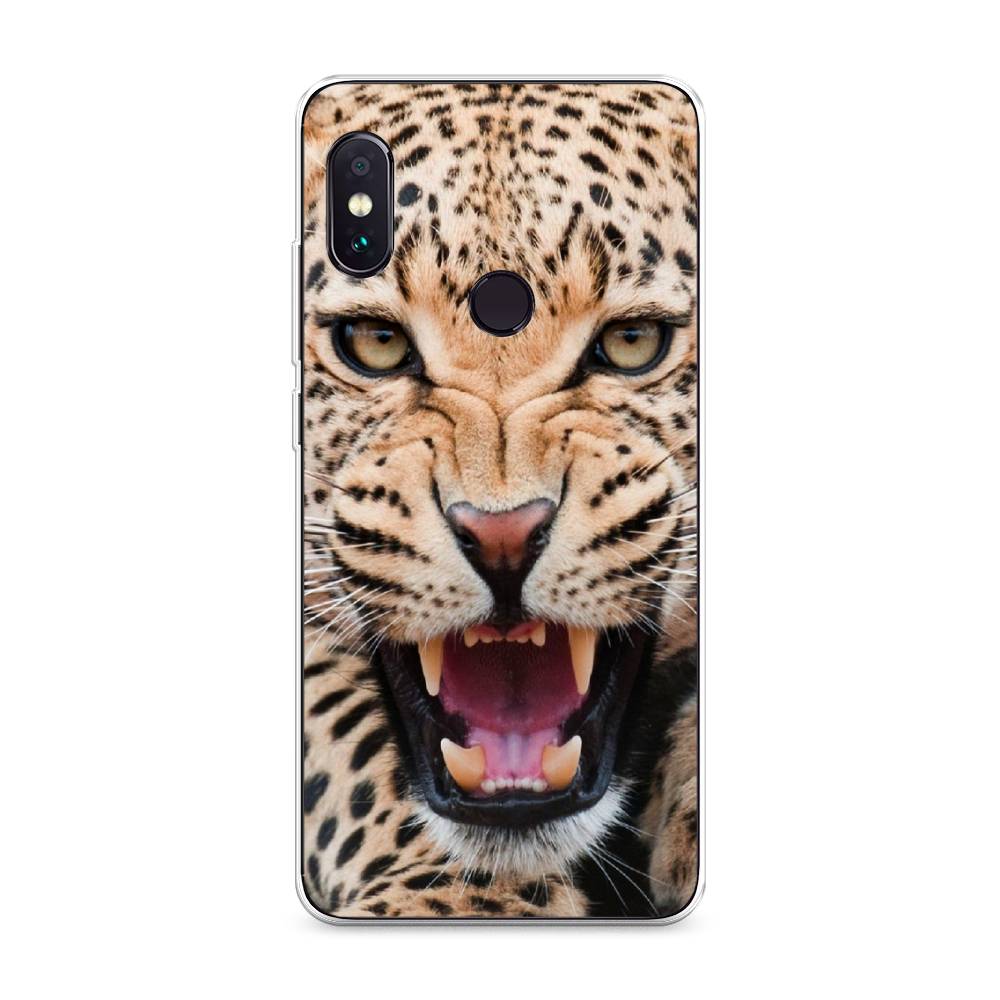 

Чехол на Xiaomi Redmi Note 5/Note 5 Pro "Леопард 3d", Бежевый;черный, 32750-6