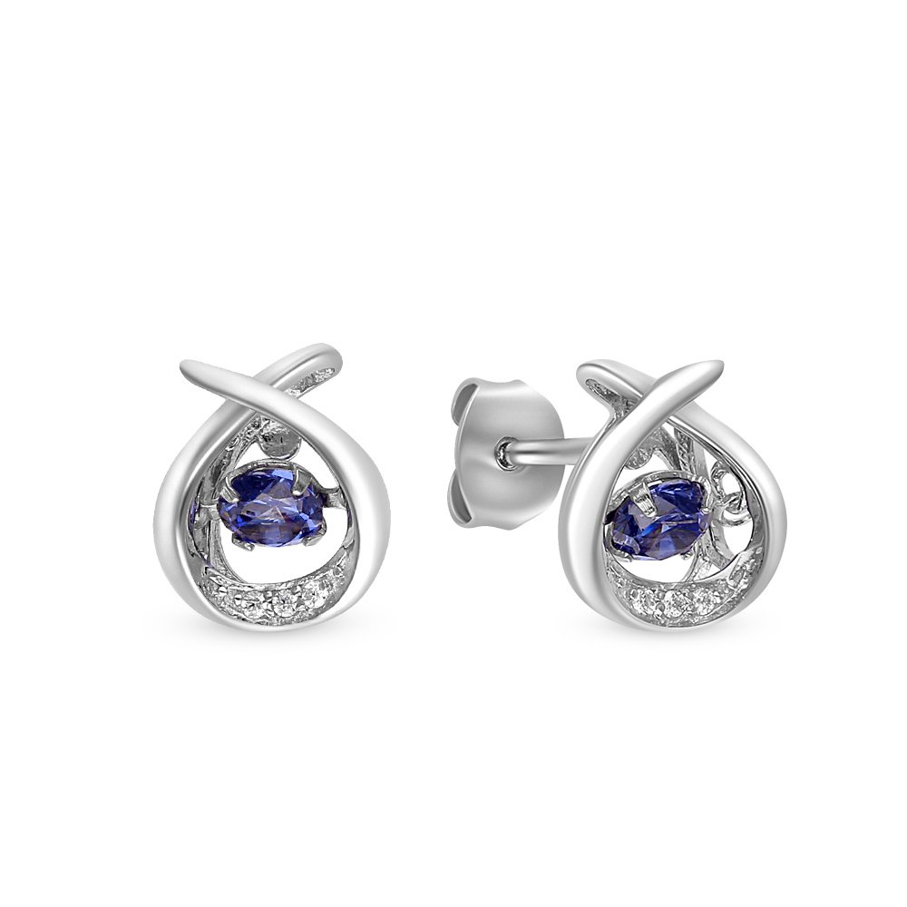 

Серьги из серебра с фианитом 585Gold 702006754, 702006754