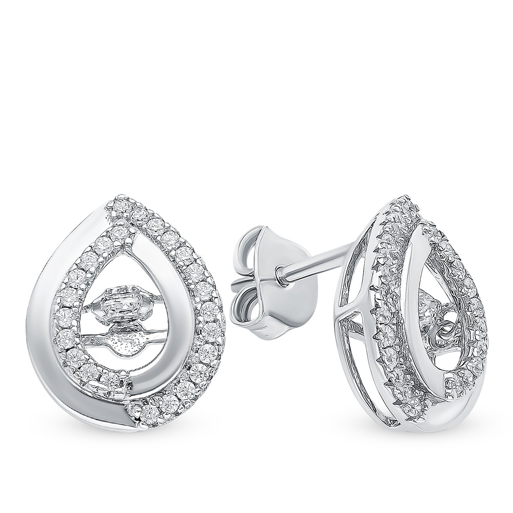 

Серьги из серебра с фианитом 585Gold 702006763, 702006763
