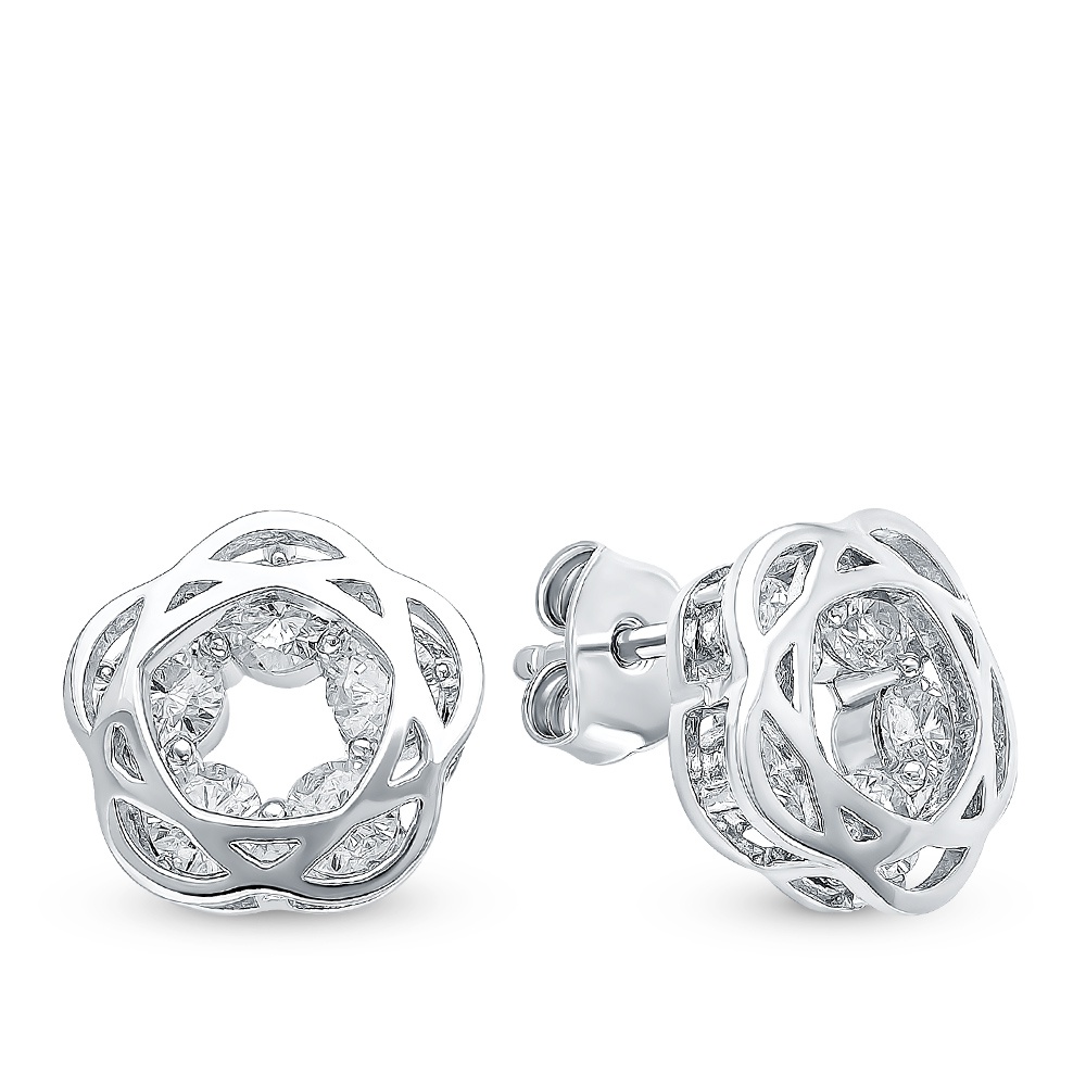 

Серьги из серебра с фианитом 585Gold 702006765, 702006765