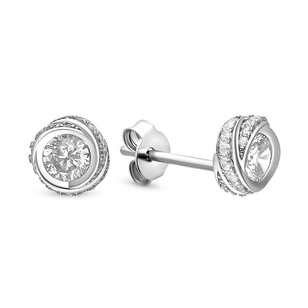 

Серьги из серебра с фианитом 585Gold 702006859, 702006859