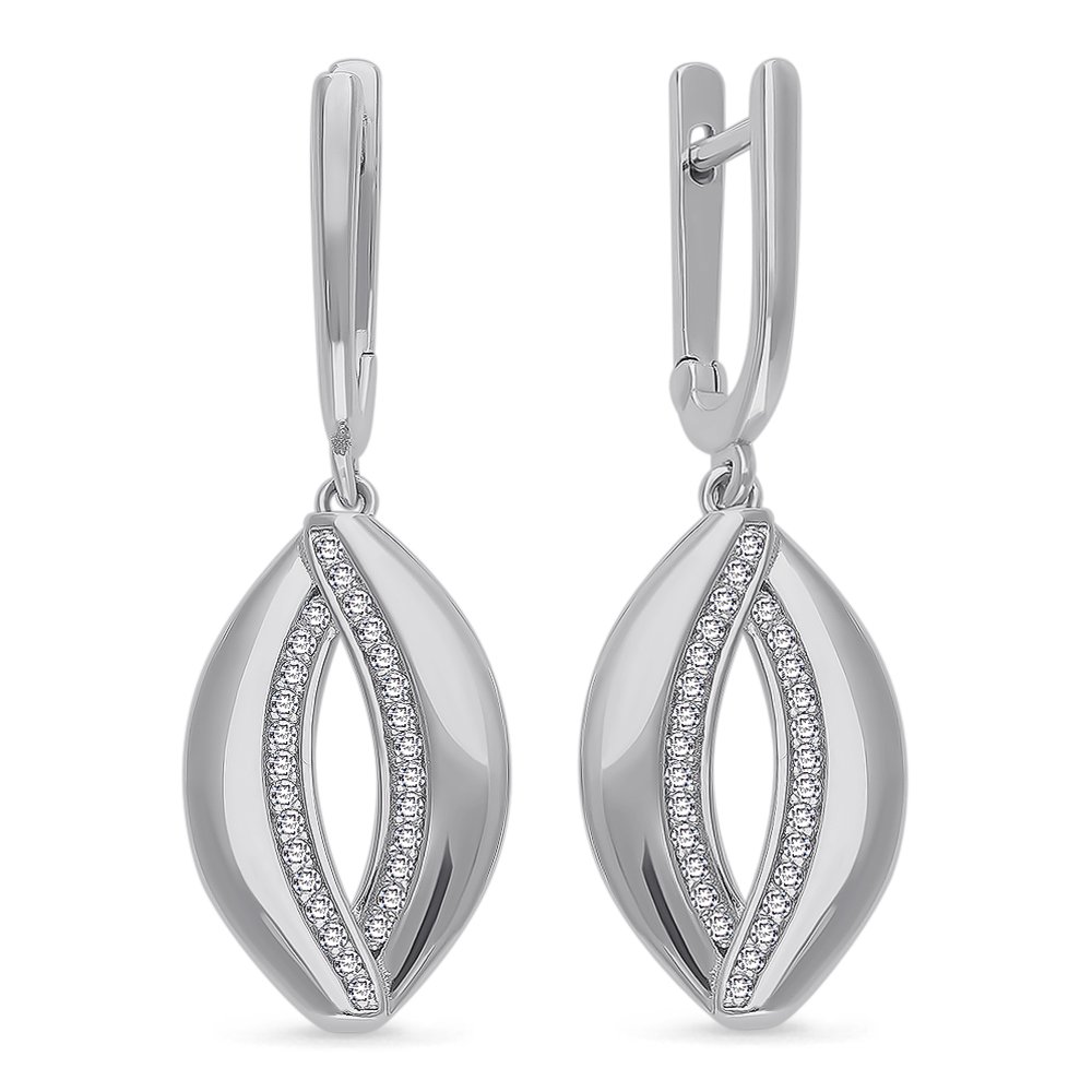 

Серьги из серебра с фианитом 585Gold 702007345, 702007345