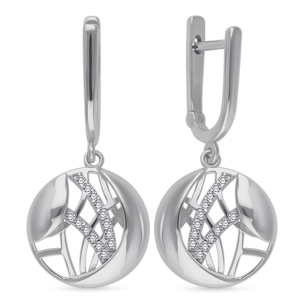 

Серьги из серебра с фианитом 585Gold 702007340, 702007340
