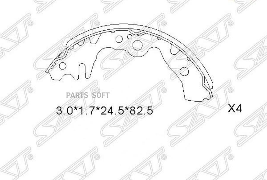 

Колодки Тормозные Зад Toyota Passo/Bb 03- Sat арт. ST04495B1080