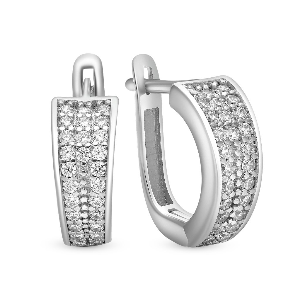 

Серьги из серебра с фианитом 585Gold 702007348, 702007348