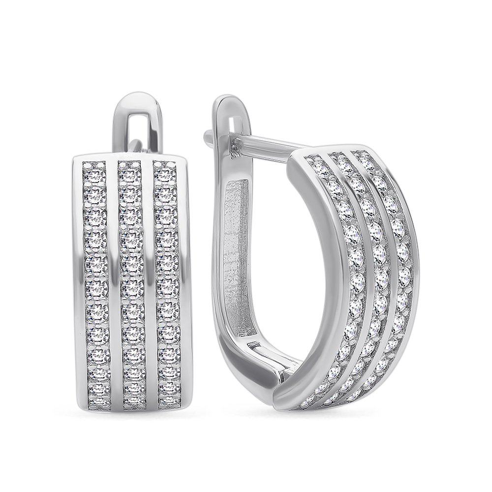 

Серьги из серебра с фианитом 585Gold 702007352, 702007352