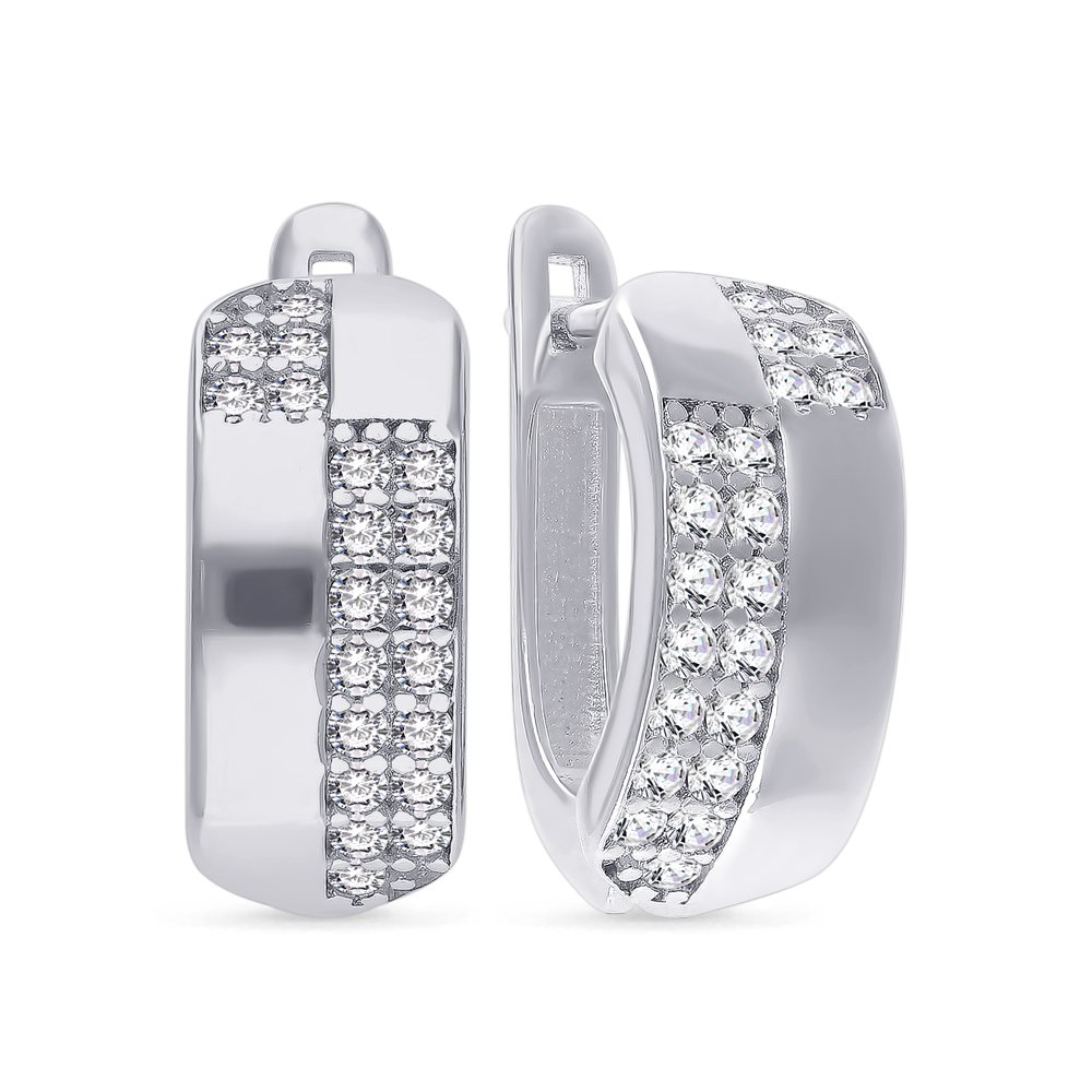 

Серьги из серебра с фианитом 585Gold 702007351, 702007351