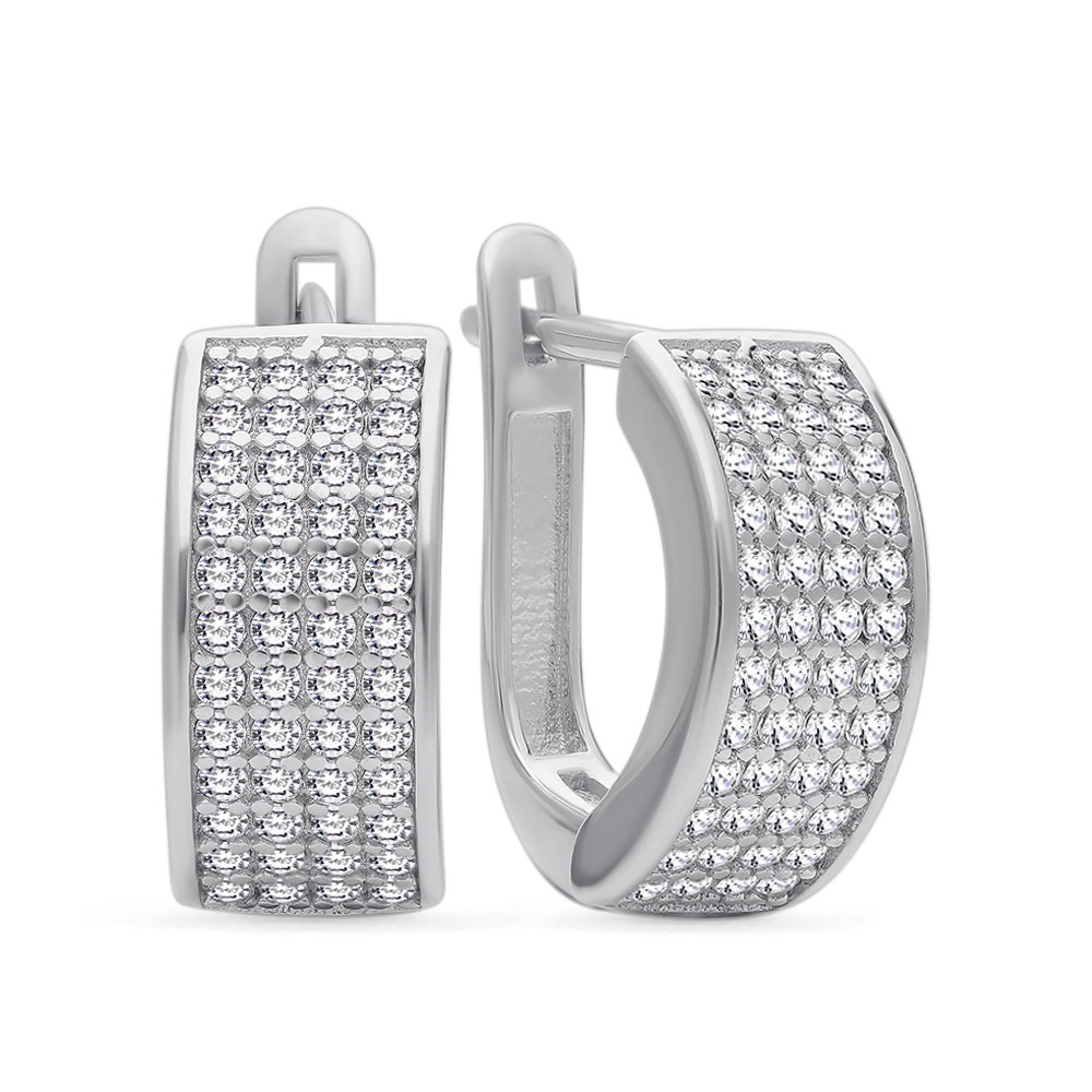 

Серьги из серебра с фианитом 585Gold 702007349, 702007349