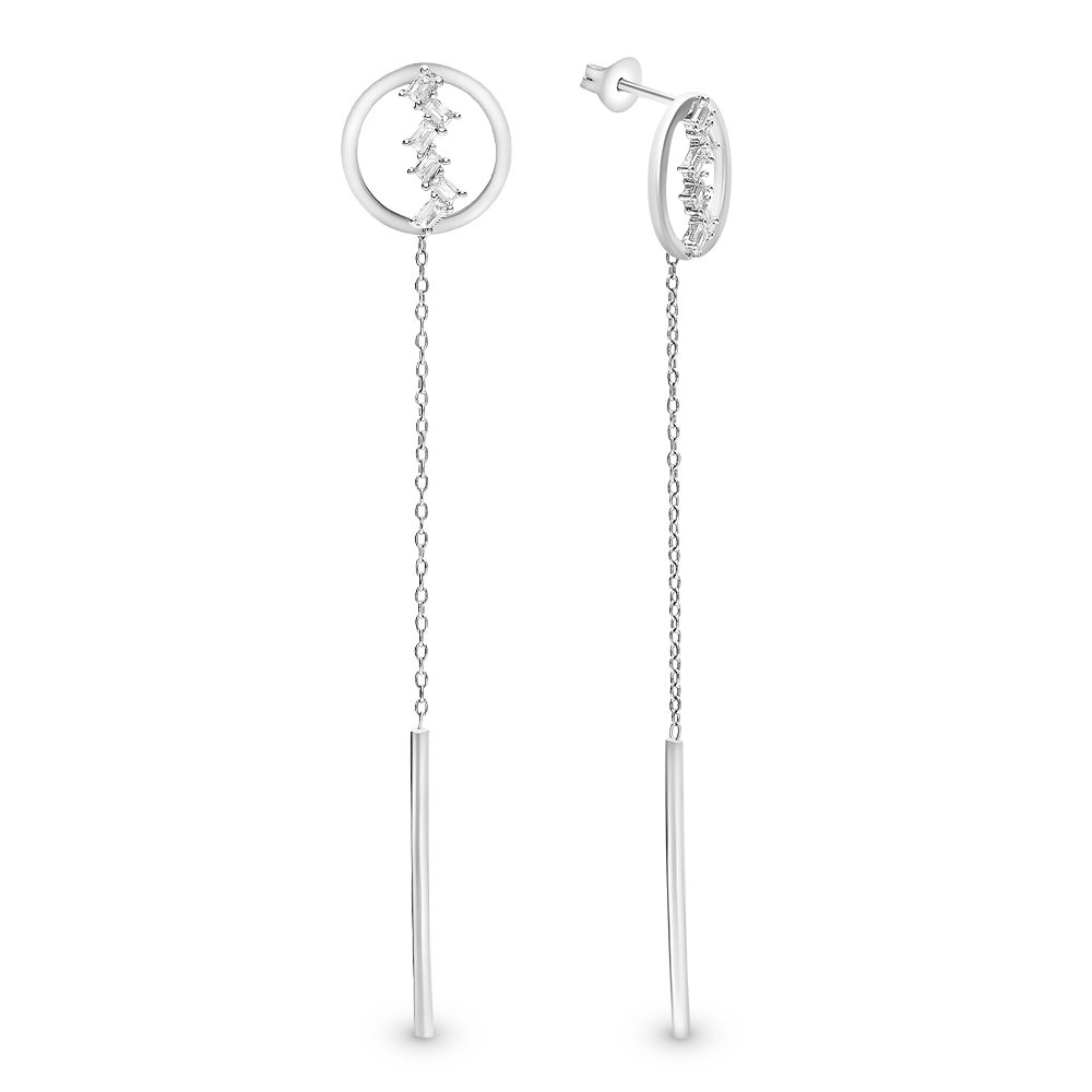 

Серьги из серебра с фианитом 585Gold 702007472, 702007472