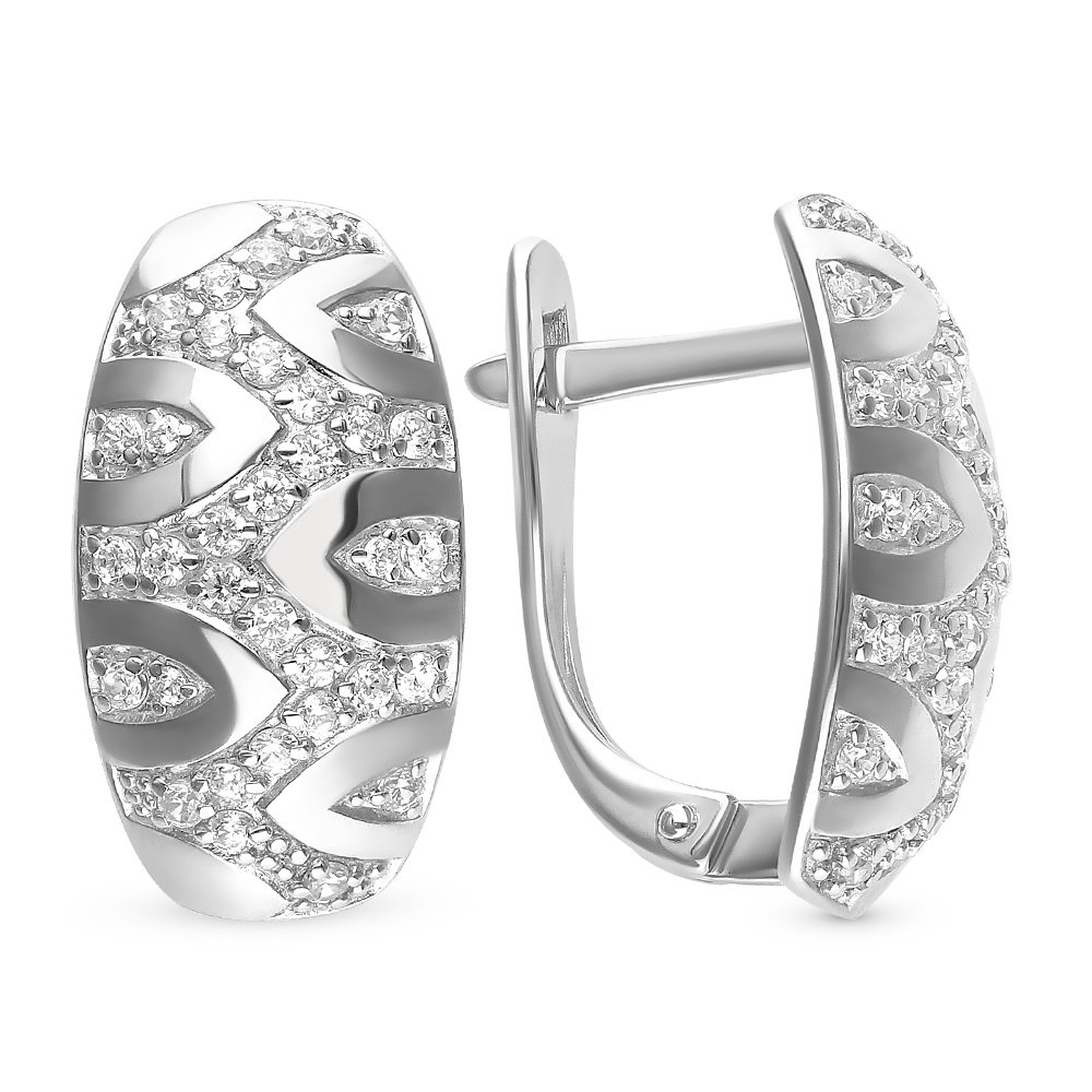 

Серьги из серебра с фианитом 585Gold 702007389, 702007389