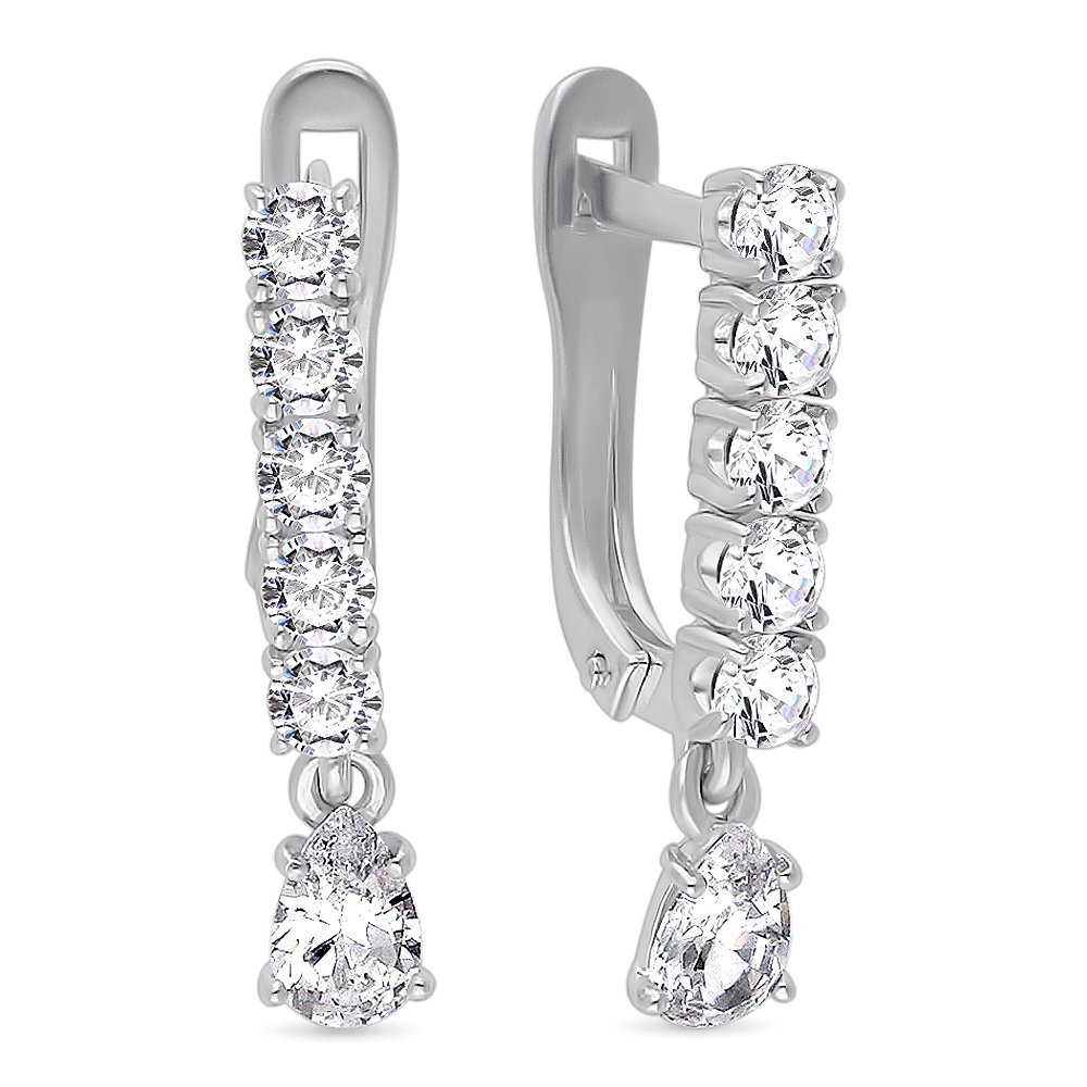 

Серьги из серебра с фианитом 585Gold 702007438, 702007438