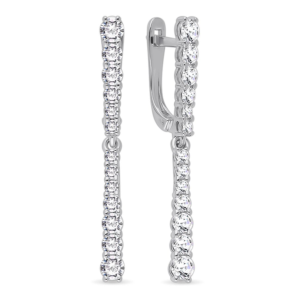 

Серьги из серебра с фианитом 585Gold 702007380, 702007380