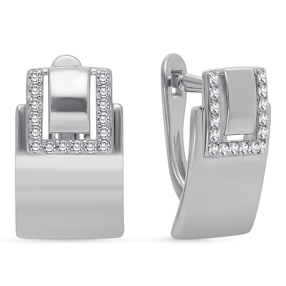 

Серьги из серебра с фианитом 585Gold 702007395, 702007395
