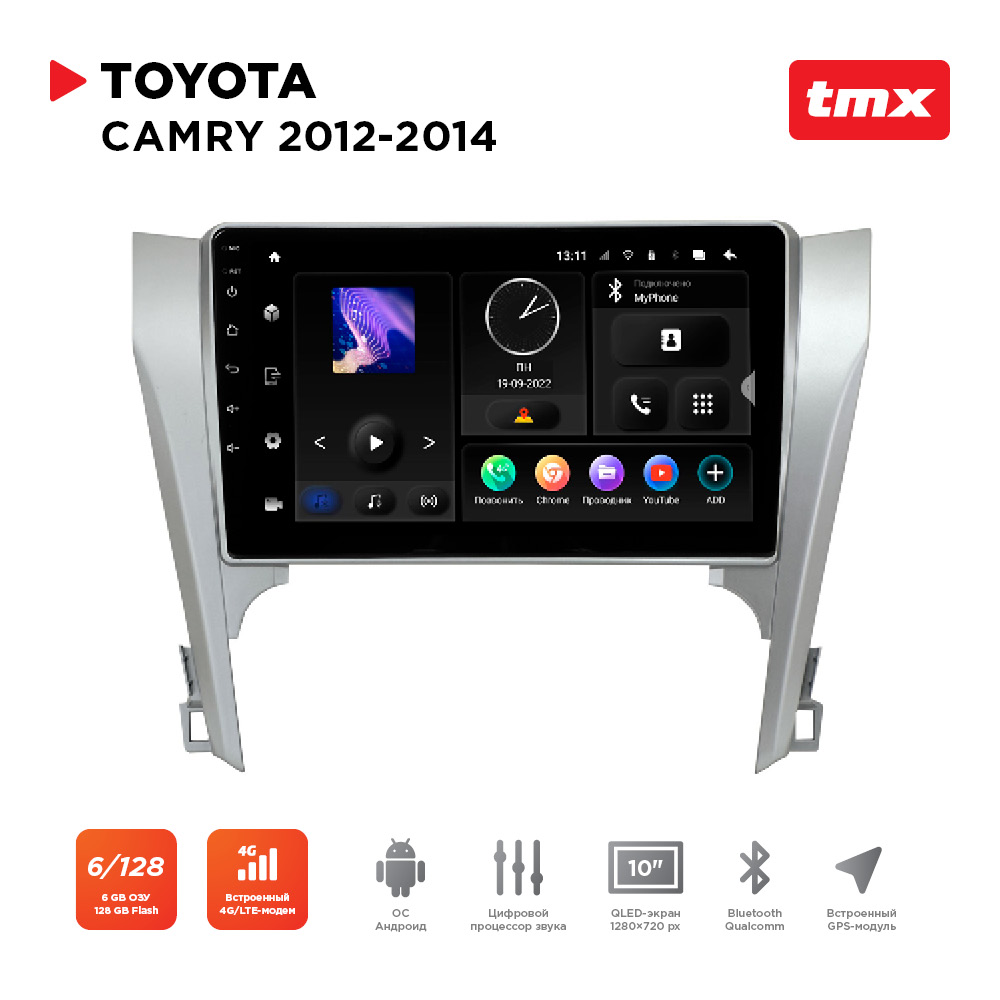 

Автомагнитола Incar для Toyota Camry 12-14 Android 10, 10", Автомагнитолы Toyota