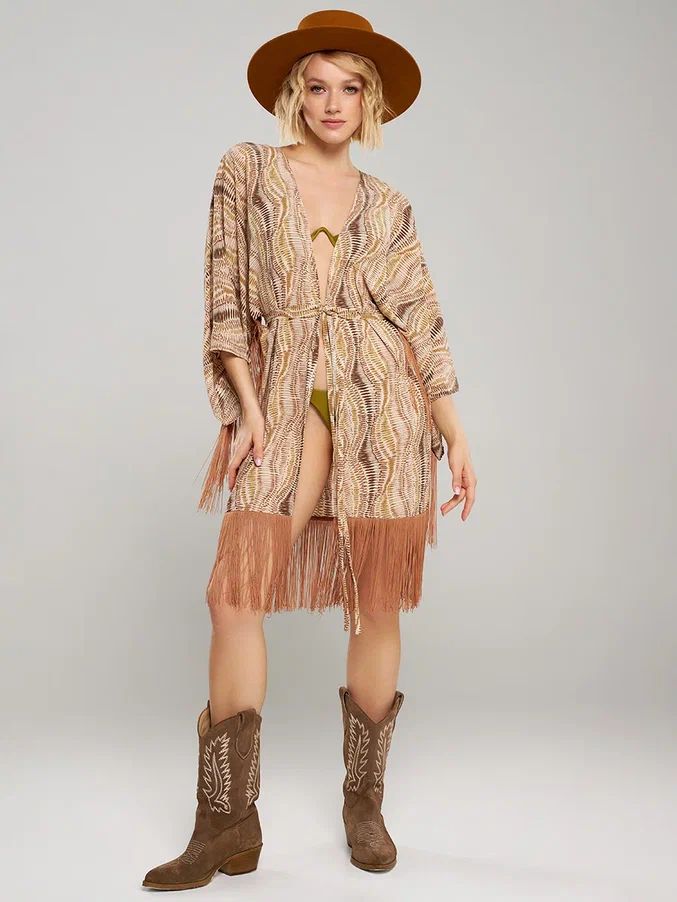 Пляжная туника женская ALZA BA0002 бежевая one size