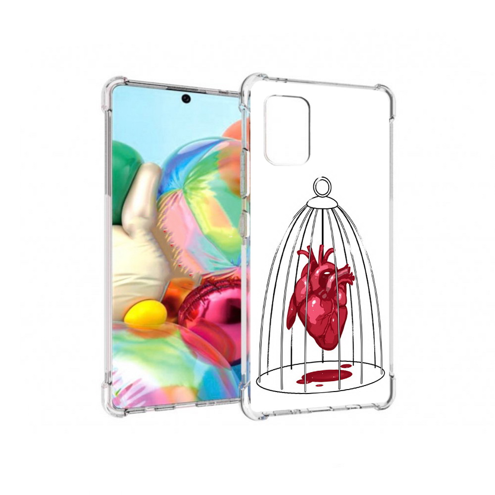 Чехол MyPads Tocco для Samsung Galaxy A71 сердце в клетке (PT226912.529.597)