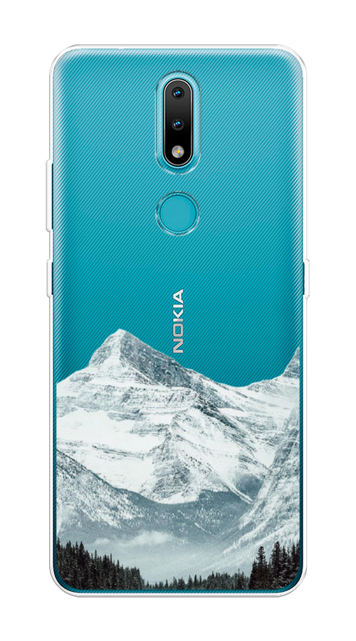 

Чехол на Nokia 2.4 "Горы арт 1", Белый;зеленый, 123850-2