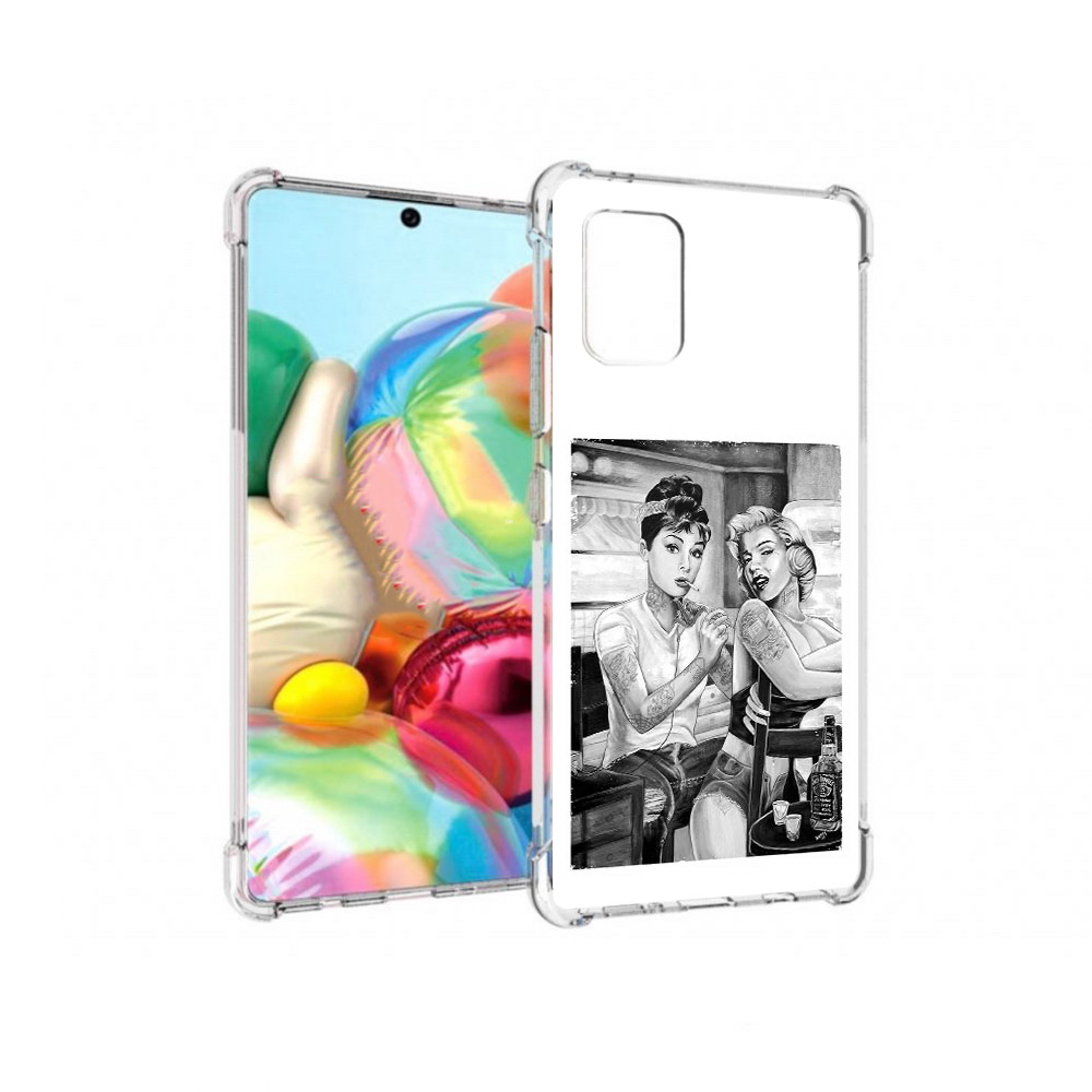 

Чехол MyPads Tocco для Samsung Galaxy A71 тату мастер (PT226912.529.637), Прозрачный, Tocco
