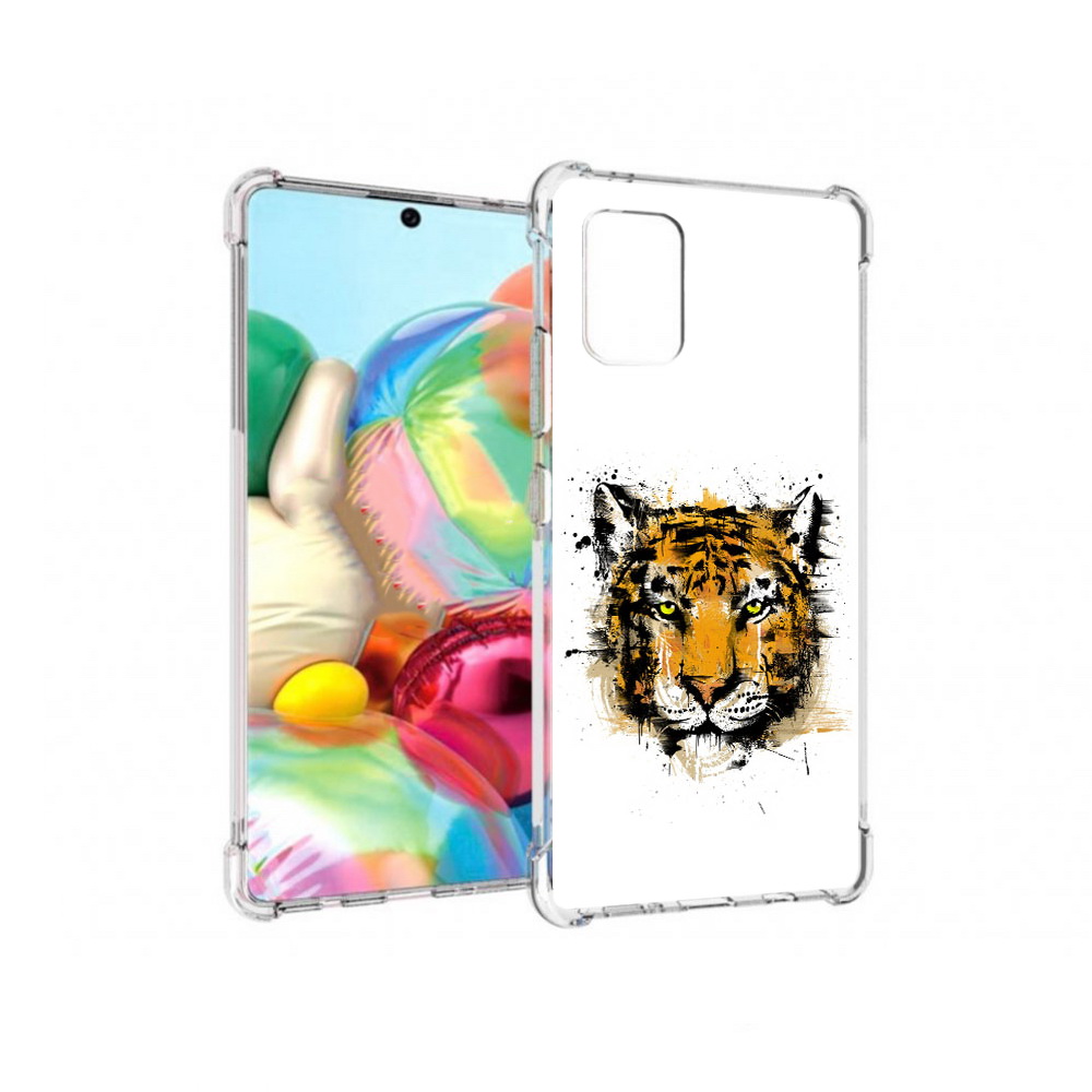 

Чехол MyPads Tocco для Samsung Galaxy A71 тигруля (PT226912.529.643), Прозрачный, Tocco