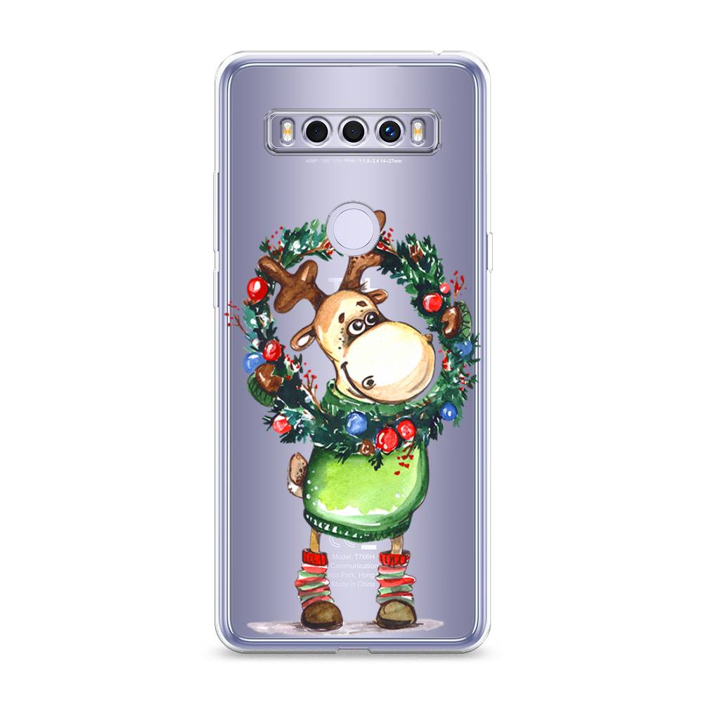 

Чехол для TCL 10 SE "Олень с новогодним венком", 290150-4