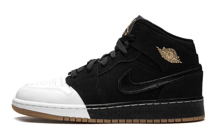 

Кеды унисекс Jordan Air Jordan 1 Mid GS черные 38 EU, Черный, Air Jordan 1 Mid GS