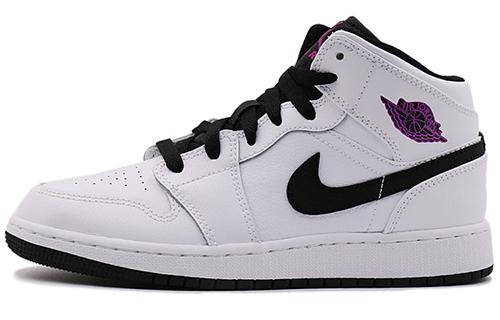 

Кеды унисекс Jordan Air Jordan 1 Mid GS белые 39 EU, Белый, Air Jordan 1 Mid GS