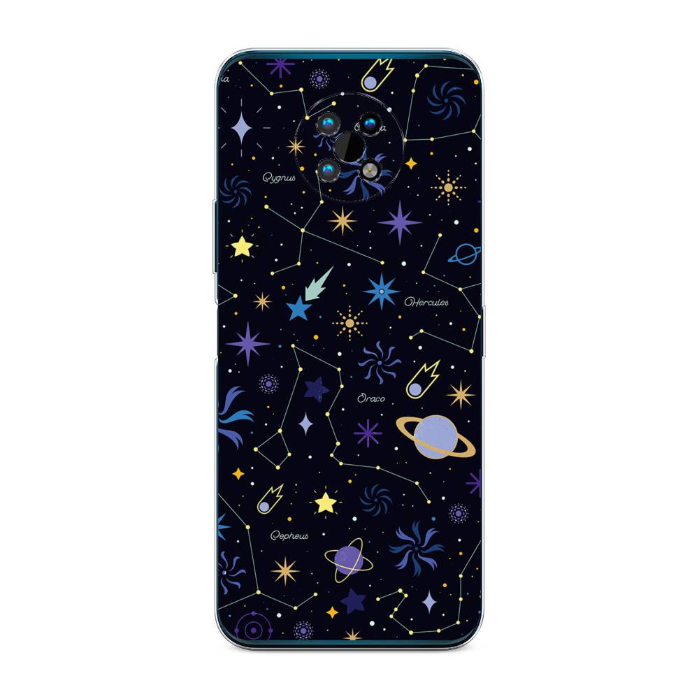 

Чехол на Nokia G50 "Цветной космос", Желтый, 124950-2